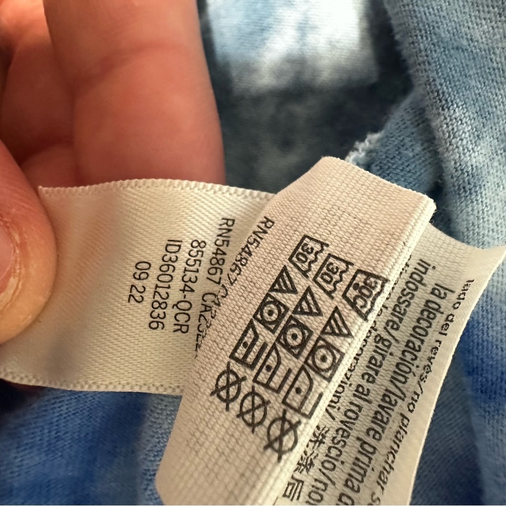 Victoria’s Secret PINK Tie-Dye Hoodie Blue Gray Long Sleeve Women’s Size M - Picture 7 of 9